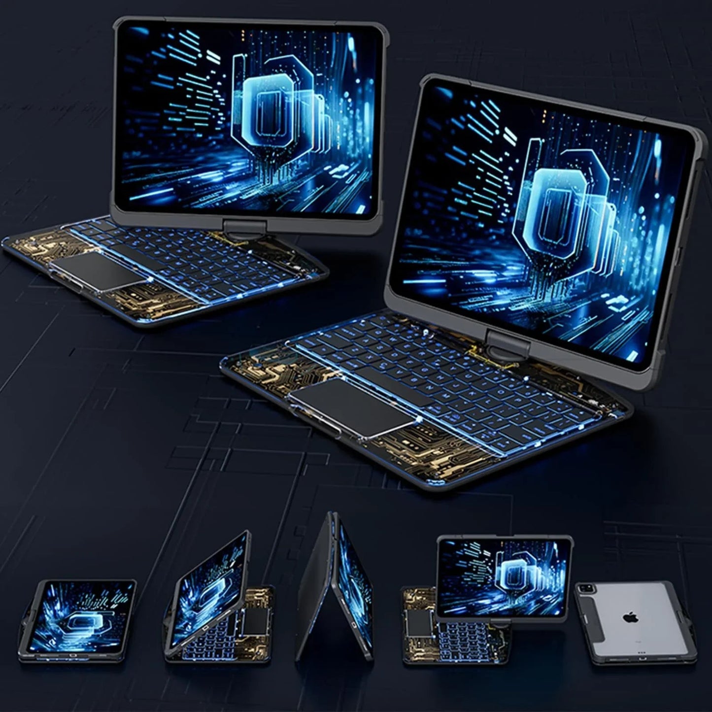 360 Swivel Keyboard Clear Case