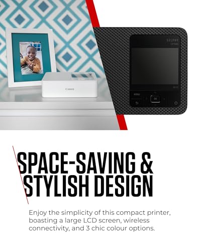 Canon SELPHY CP1500 Compact Photo Printer – Wireless Printing, Long-Lasting Prints, USB-C & SD Card Connectivity – Ideal for Scrapbooks & Photo Albums, Black GB