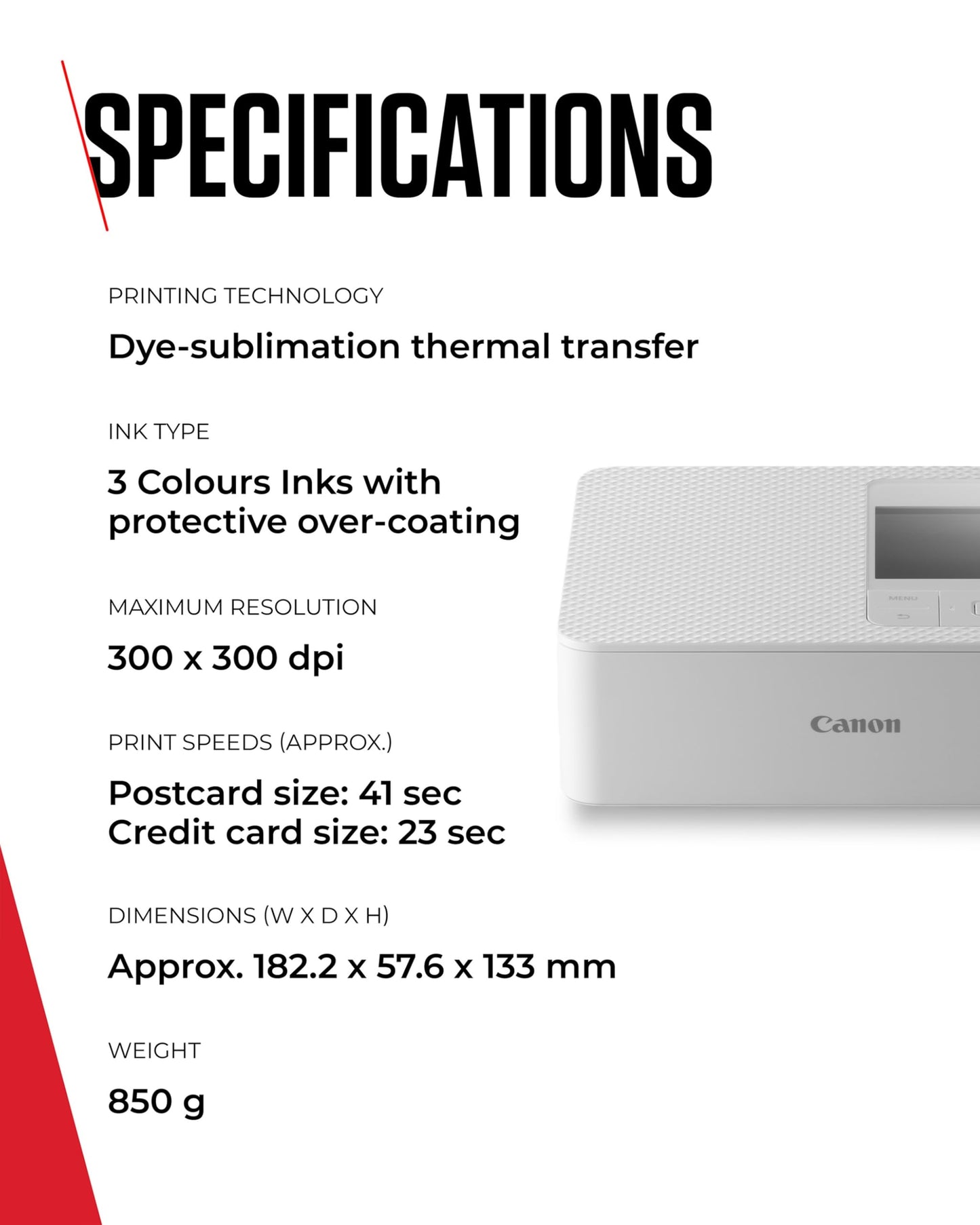Canon SELPHY CP1500 Compact Photo Printer – Wireless Printing, Long-Lasting Prints, USB-C & SD Card Connectivity – Ideal for Scrapbooks & Photo Albums, Black GB