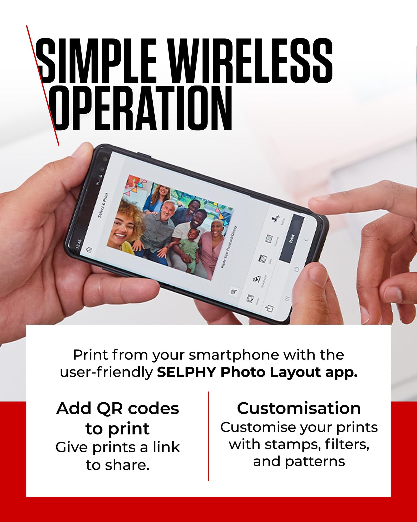 Canon SELPHY CP1500 Compact Photo Printer – Wireless Printing, Long-Lasting Prints, USB-C & SD Card Connectivity – Ideal for Scrapbooks & Photo Albums, Black GB