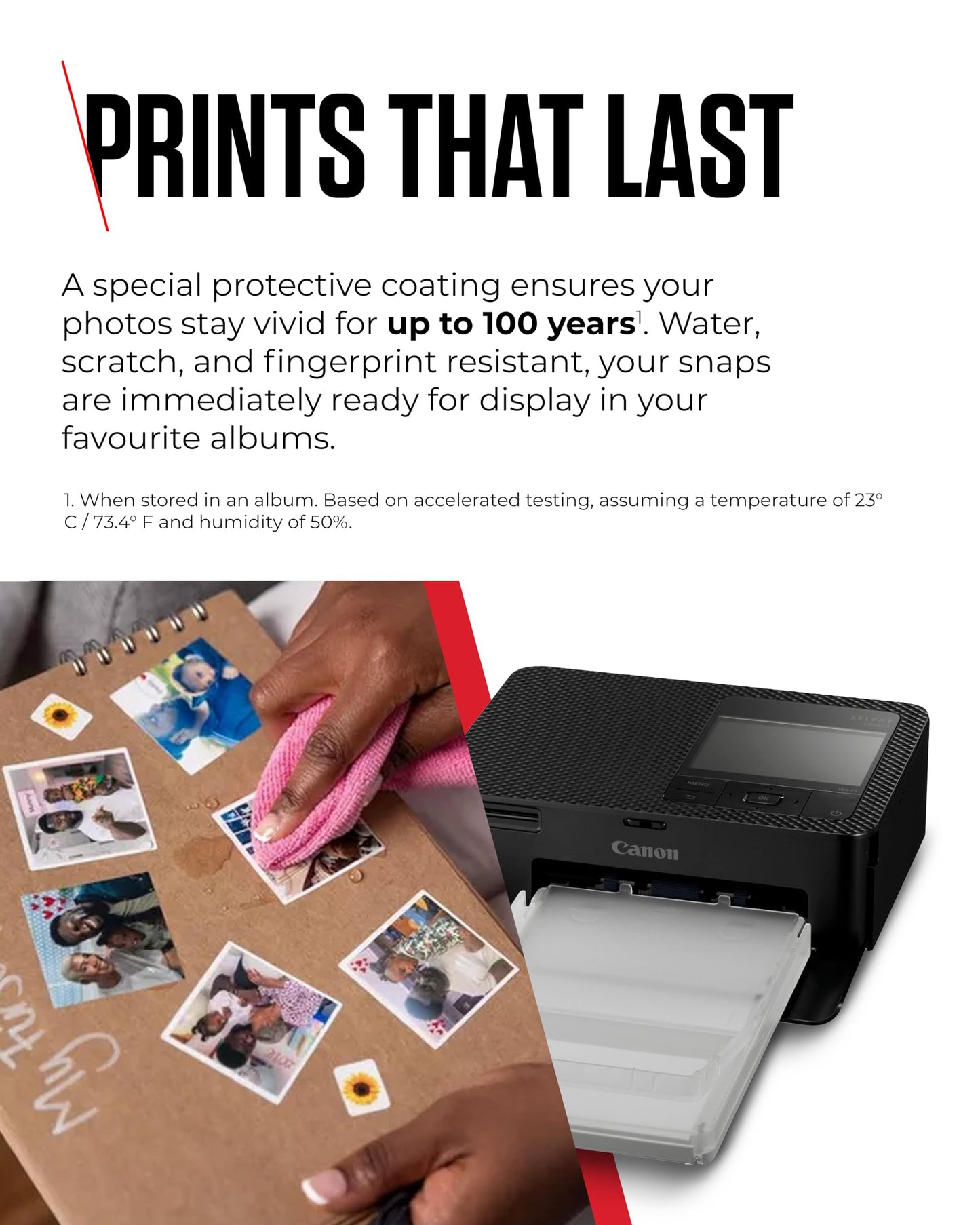 Canon SELPHY CP1500 Compact Photo Printer – Wireless Printing, Long-Lasting Prints, USB-C & SD Card Connectivity – Ideal for Scrapbooks & Photo Albums, Black GB