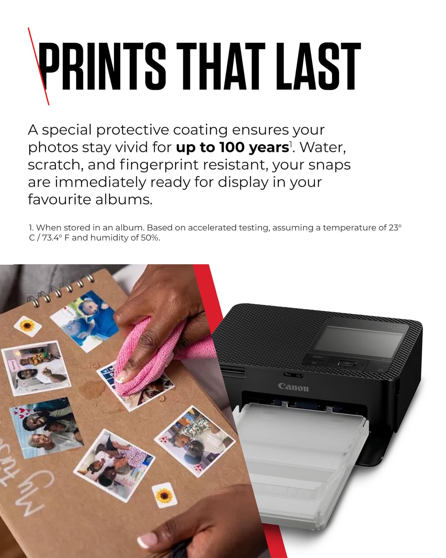 Canon SELPHY CP1500 Compact Photo Printer – Wireless Printing, Long-Lasting Prints, USB-C & SD Card Connectivity – Ideal for Scrapbooks & Photo Albums, Black GB