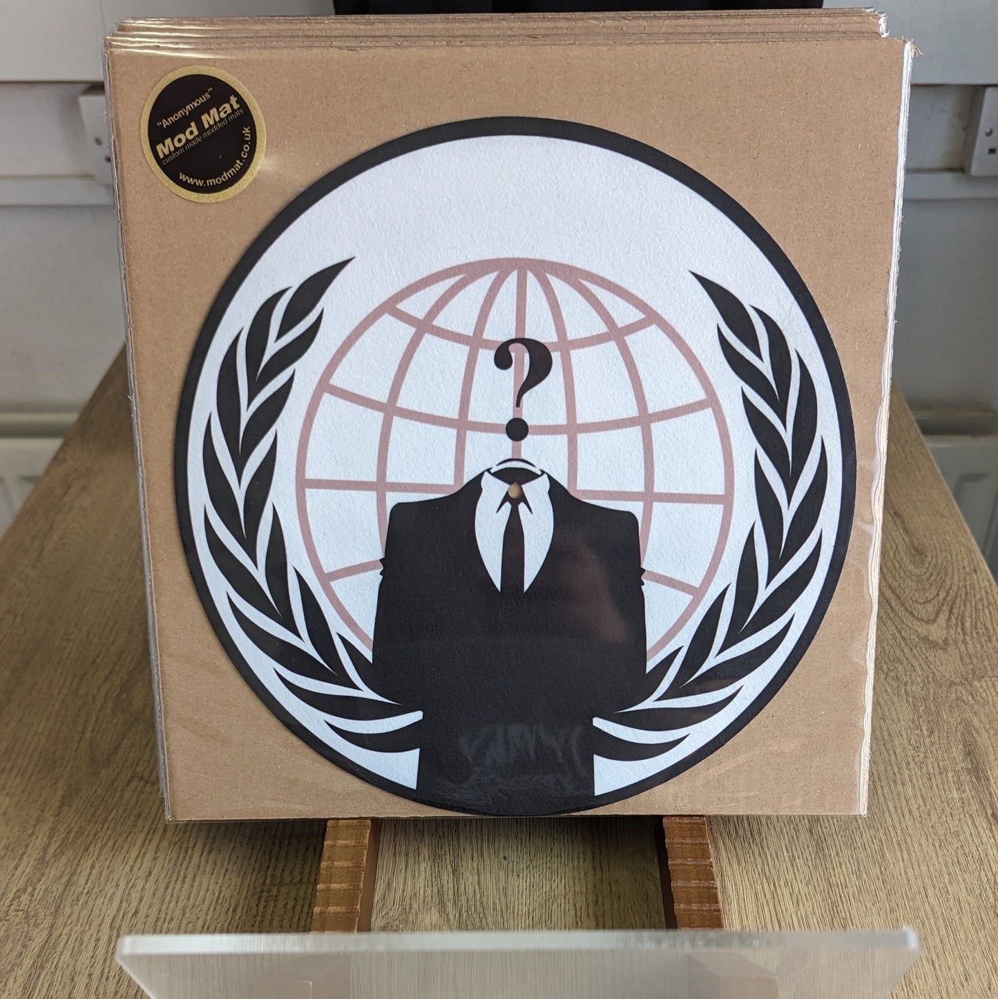 Anonymous Slipmat - 7 & 12 inch  LP Vinyl DJ Pro Turntable Slip Mat Record Player Technics 1210 DJ Turntablist