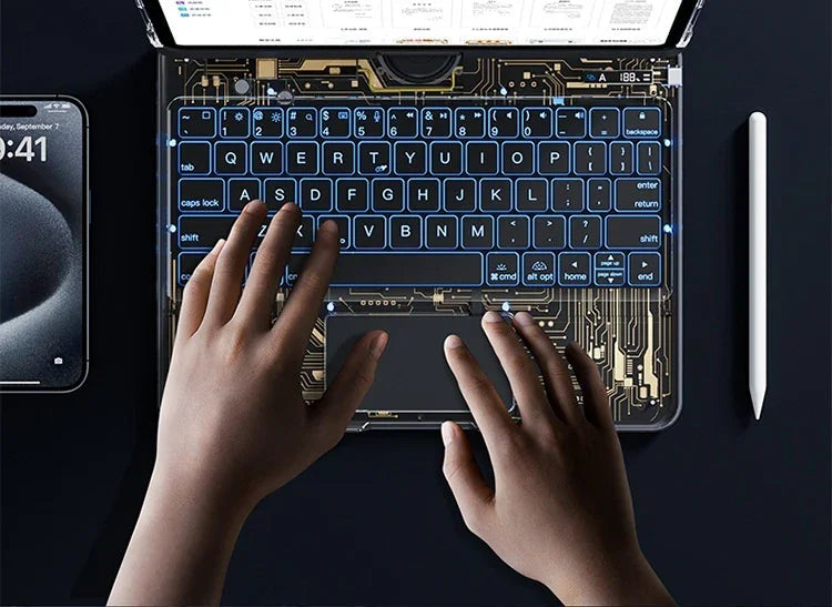 360 Swivel Keyboard Clear Case