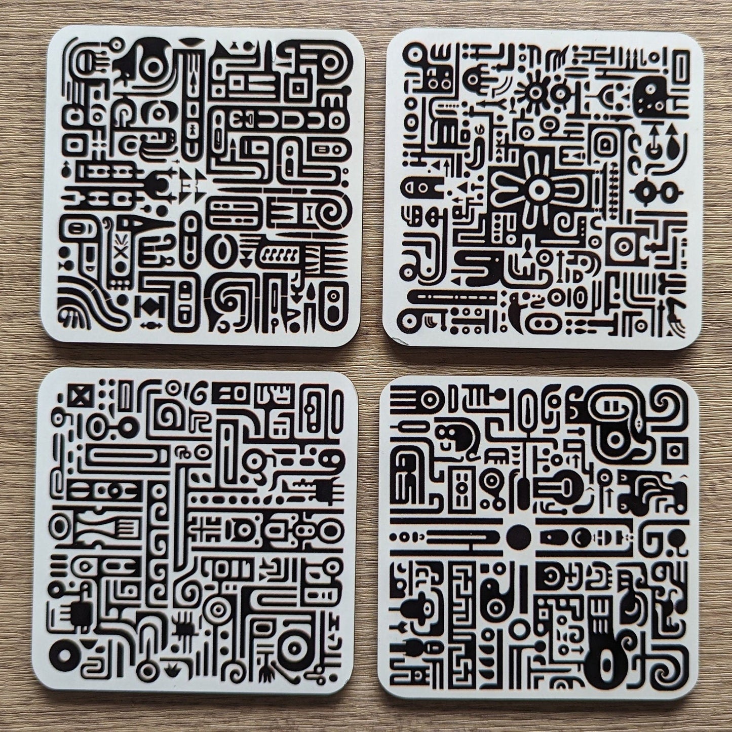Sgraffito Graffiti – Set of 4 Coasters with Urban Edge