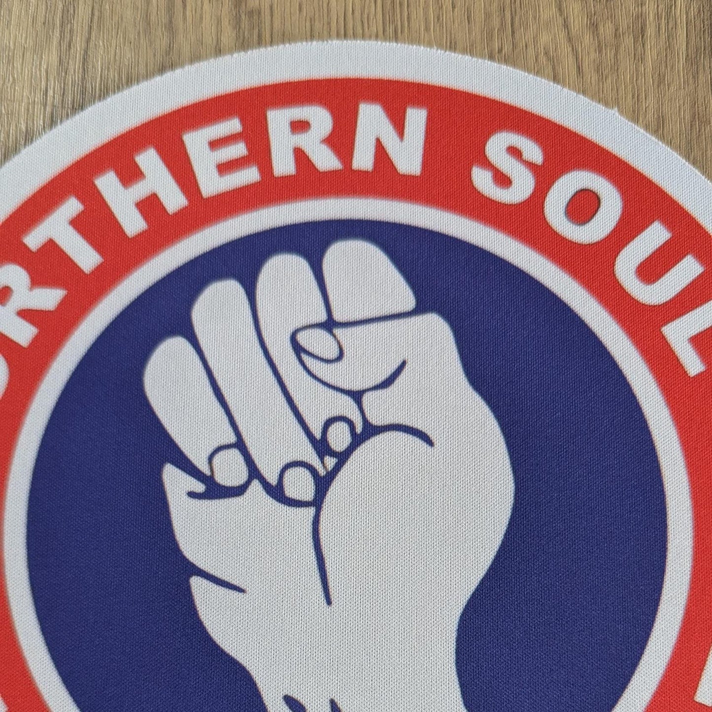 Northern Soul Red White & Blue - Keep the Faith Circular Mouse Pad - Round Computer Mat - Desktop mousepad -  Northern Soul Gift