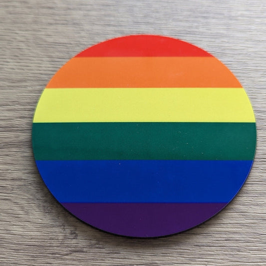 Pride Flag Coasters – Colourful LGBTQI+ Drinks Coasters